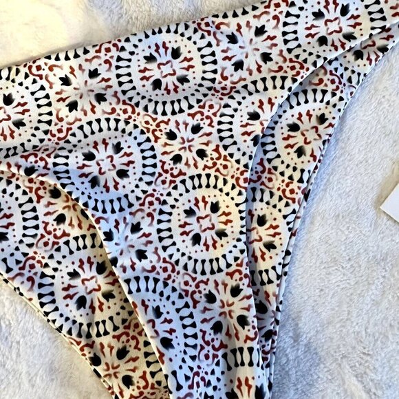 NWT Skin By Same Mosaic Tile Brief Swim Bikini Bottom - Size: Medium - Picture 3 of 7